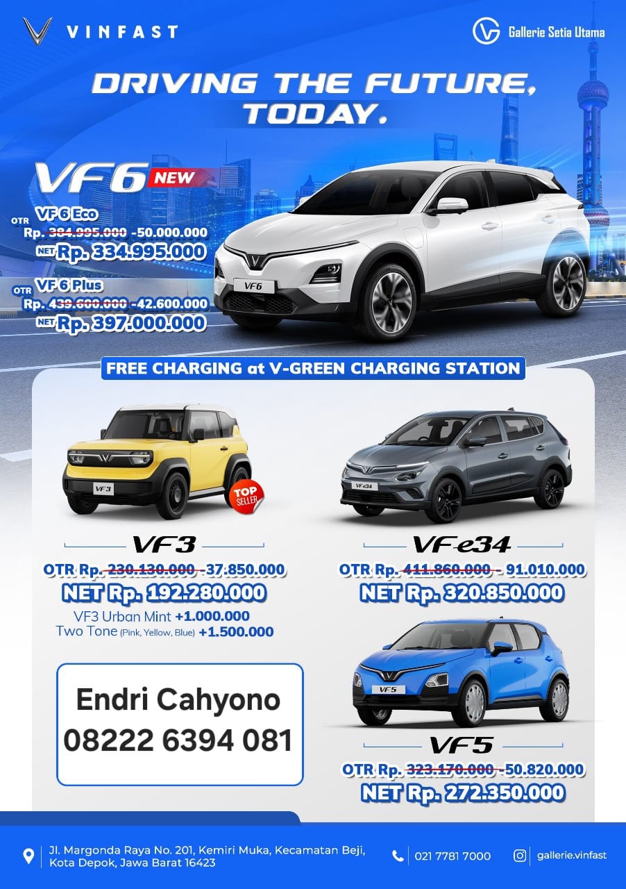 🔥 Promo Mobil Listrik VinFast Cibubur 2025 – Hemat & Ramah Lingkungan! 🔥